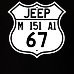 Highway Route Sign Jeep 1967 M 151 A1 T Shirt