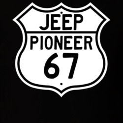 Highway Route Sign Jeep 1967 Pioneer T Shirt