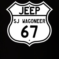 Highway Route Sign Jeep 1967 SJ Wagoneer T Shirt