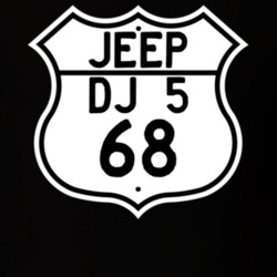 Highway Route Sign Jeep 1968 DJ 5 T Shirt