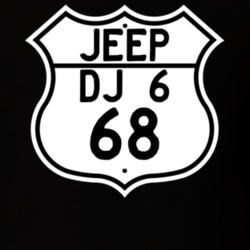 Highway Route Sign Jeep 1968 DJ 6 T Shirt