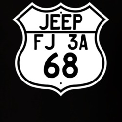 Highway Route Sign Jeep 1968 FJ 3A T Shirt