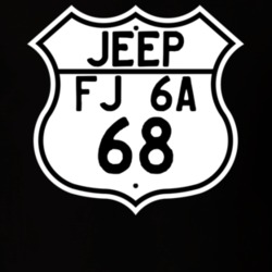 Highway Route Sign Jeep 1968 FJ 6A T Shirt