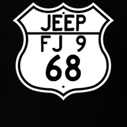 Highway Route Sign Jeep 1968 FJ 9 T Shirt