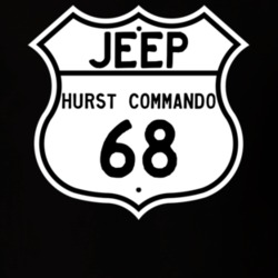 Highway Route Sign Jeep 1968 Hurst Commando T Shirt