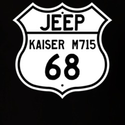 Highway Route Sign Jeep 1968 Kaiser M715 T Shirt