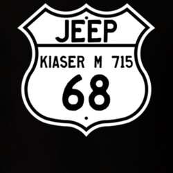Highway Route Sign Jeep 1968 Kiaser M 715 T Shirt