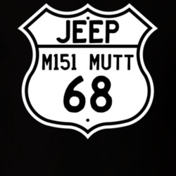 Highway Route Sign Jeep 1968 M151 MUTT T Shirt