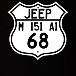 Highway Route Sign Jeep 1968 M 151 A1 T Shirt