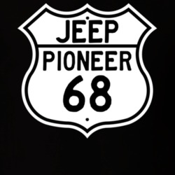 Highway Route Sign Jeep 1968 Pioneer T Shirt