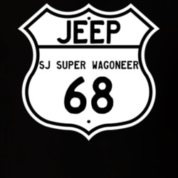 Highway Route Sign Jeep 1968 SJ Super Wagoneer T Shirt