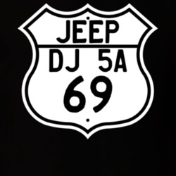 Highway Route Sign Jeep 1969 DJ 5A T Shirt