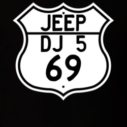 Highway Route Sign Jeep 1969 DJ 5 T Shirt