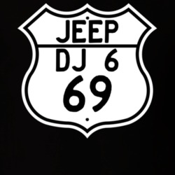 Highway Route Sign Jeep 1969 DJ 6 T Shirt