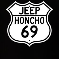 Highway Route Sign Jeep 1969 Honcho T Shirt