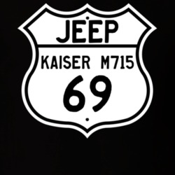 Highway Route Sign Jeep 1969 Kaiser M715 T Shirt