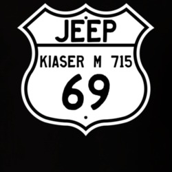Highway Route Sign Jeep 1969 Kiaser M 715 T Shirt