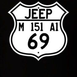 Highway Route Sign Jeep 1969 M 151 A1 T Shirt