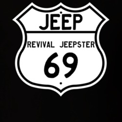 Highway Route Sign Jeep 1969 Revival Jeepster T Shirt