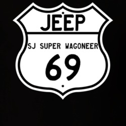 Highway Route Sign Jeep 1969 SJ Super Wagoneer T Shirt