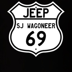 Highway Route Sign Jeep 1969 SJ Wagoneer T Shirt