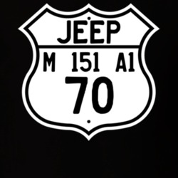 Highway Route Sign Jeep 1970 M 151 A1 T Shirt
