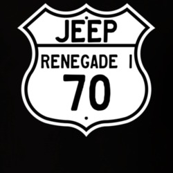 Highway Route Sign Jeep 1970 Renegade I T Shirt