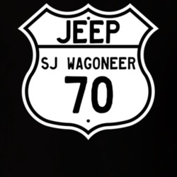 Highway Route Sign Jeep 1970 SJ Wagoneer T Shirt