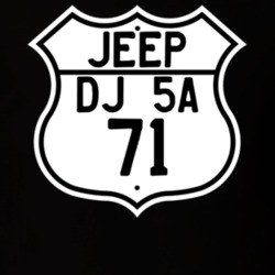 Highway Route Sign Jeep 1971 DJ 5A T Shirt