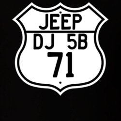 Highway Route Sign Jeep 1971 DJ 5B T Shirt