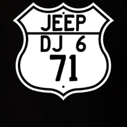 Highway Route Sign Jeep 1971 DJ 6 T Shirt