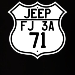 Highway Route Sign Jeep 1971 FJ 3A T Shirt
