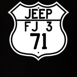 Highway Route Sign Jeep 1971 FJ 3 T Shirt