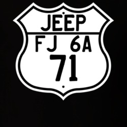 Highway Route Sign Jeep 1971 FJ 6A T Shirt