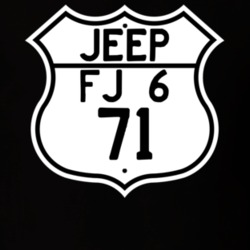 Highway Route Sign Jeep 1971 FJ 6 T Shirt
