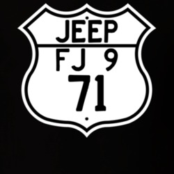 Highway Route Sign Jeep 1971 FJ 9 T Shirt