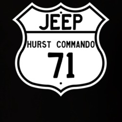 Highway Route Sign Jeep 1971 Hurst Commando T Shirt