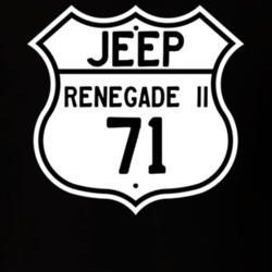 Highway Route Sign Jeep 1971 Renegade II T Shirt