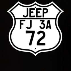 Highway Route Sign Jeep 1972 FJ 3A T Shirt