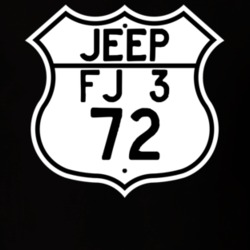 Highway Route Sign Jeep 1972 FJ 3 T Shirt