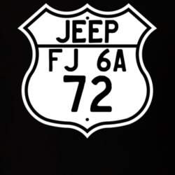 Highway Route Sign Jeep 1972 FJ 6A T Shirt
