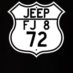 Highway Route Sign Jeep 1972 FJ 8 T Shirt