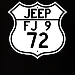 Highway Route Sign Jeep 1972 FJ 9 T Shirt