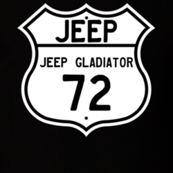 Highway Route Sign Jeep 1972 Jeep Gladiator T Shirt
