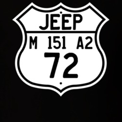 Highway Route Sign Jeep 1972 M 151 A2 T Shirt
