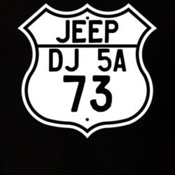 Highway Route Sign Jeep 1973 DJ 5A T Shirt