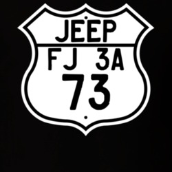 Highway Route Sign Jeep 1973 FJ 3A T Shirt