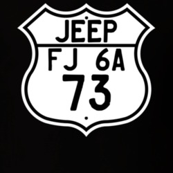 Highway Route Sign Jeep 1973 FJ 6A T Shirt