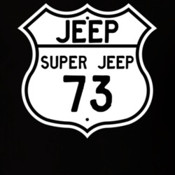Highway Route Sign Jeep 1973 Super Jeep T Shirt