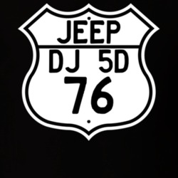 Highway Route Sign Jeep 1976 DJ 5D T Shirt